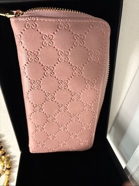 Pink Quilted Zip Wallet - Designer Style